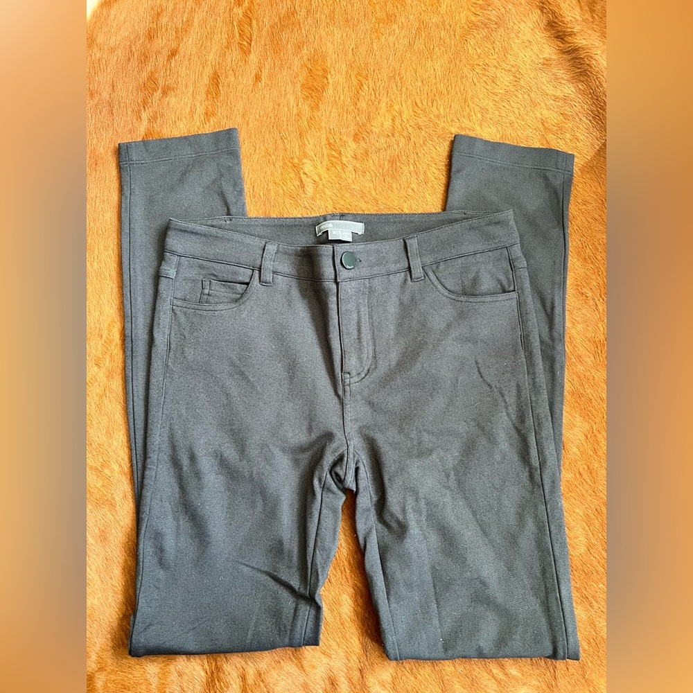 Vince ponte skinny stretch pants leggings size 2 charcoal grey pockets